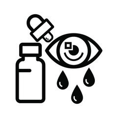 Eye care with dropper bottle and tears