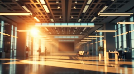 Beautiful defocused office background. office interior