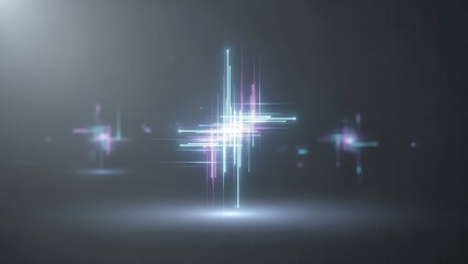 Futuristic abstract digital background with a soft blur effect and neon light glow providing a clean, minimal backdrop for high-tech presentations