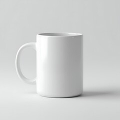 Fototapeta premium white ceramic coffee mug on gray background