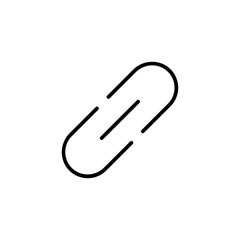Fototapeta premium A minimalist line art icon depicting a paperclip or a universal symbol for a hyperlink