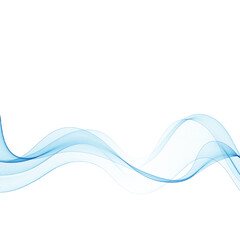Abstract line of deep blue color demonstrates movement of water and abstract lightness. Eps 10