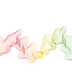 Ethereal colorful smoky flow creates a bright abstract design element. Eps 10