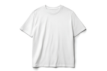 Plain white t-shirt on a clean background for fashion design or branding
