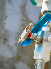 Factory workers air pollution reduction and emissions monitoring. Industrial development environmental monitoring. Eco friendly sustainable manufacturing concepts. Exhaust pipe technology system 