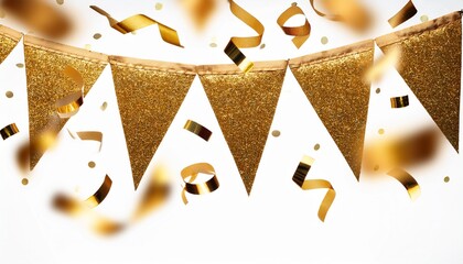 Fanions Avec Des Confettis Dore S