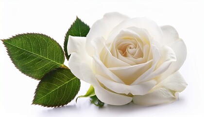 White Rose Isolated On White