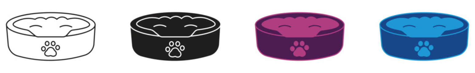 Pet bed icon from animals collection isolated on white background. Vector illustration.