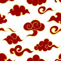 Asian Cultural Pattern Background with Traditional Motifs