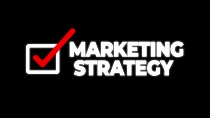 Right marketing strategy concept 4k footage with hand ticking the box. Digital advertisement, ads, growth, conversion, sales