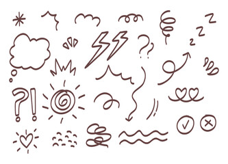 Doodle Shapes Decorative Symbols