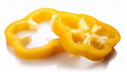 Slice Of Yellow Bell Pepper Isolated