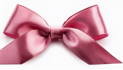 Pink Bow Isolated On White Background