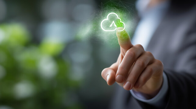 Close up of faceless hand using stylus pen to interact with carbon dioxide emissions dashboard hologram displaying eco data analytics cloud icon visualization environmental - Powered by Adobe