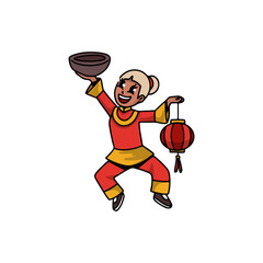 Girl celebrating Chinese New Year