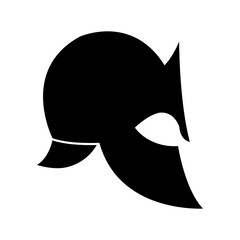 Helmet icon vector. Knight's helmet Illustration sign. Medieval helmet symbol. Armor logo.