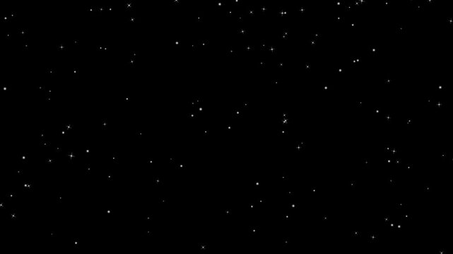 Realistic snowfall animation loop, falling snowflakes isolated on transparent background. Heavy snowfall with alpha channel overlay snow effect 4k video.