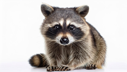Curious raccoon looking at Camera