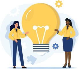 Woman with great idea - Female person coming up with new creative ideas