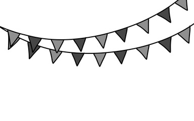 Triangle party flag birthday decoration