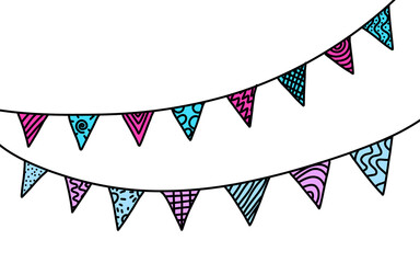 Triangle party flag birthday decoration