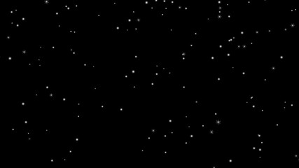 Falling snowflakes on black background alpha channel loop. Heavy snowfall, Realistic snow fall, falling snowflakes isolated on transparent background. - Powered by Adobe