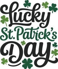 Fototapeta premium Lucky St Patricks Day Celebration Graphic Design