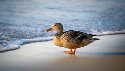 Fototapeta premium Duck On The Beach