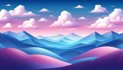 sunrise in mountains with clouds background wallpaper