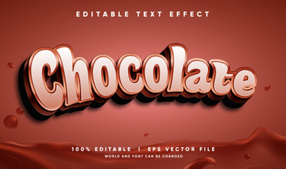 chocolate vector text effect with modern style