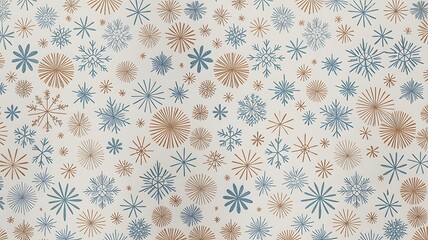 Vintage snowflake pattern with soft background