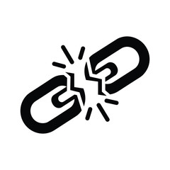 Obraz premium Broken Chain Link Icon