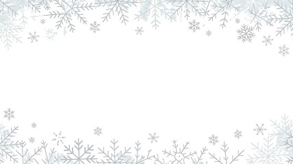 Winter snowflakes frame