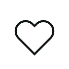 Heart, love, romance or valentine's day red vector icon for apps and websites 
