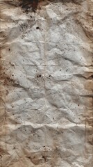 Old paper sheet with creases and stains, showing signs of age and wear, displaying unique texture and history in a natural light setting