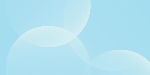 Minimalist banner background, pastel colorful, Light Blue gradations. Circle effect style geometric, abstract background. Vector Illustration