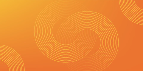 Abstract orange background with circles. Vector illustration