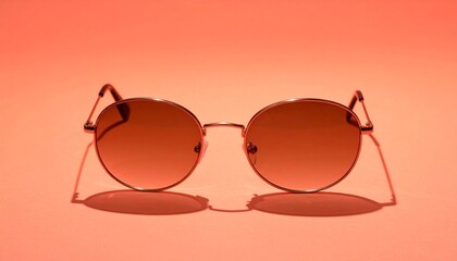 Red Aviator Sunglasses – Stylish Metal Frame with Tinted Lenses on Gradient Background