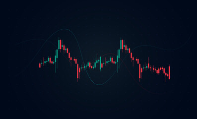Obraz premium A Forex graph and market shares trend background concepts. with a Smooth glowing lines create a futuristic forex analytics visualization
