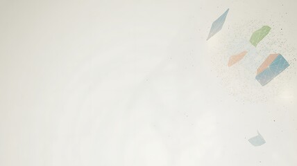 Abstract colored shapes on white background