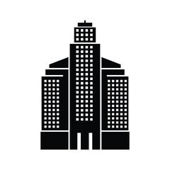 Modern City Office Buildings Silhouette