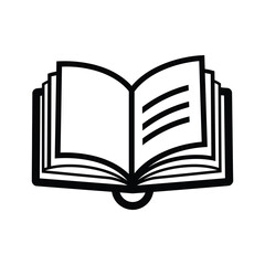 Open book icon with pages
