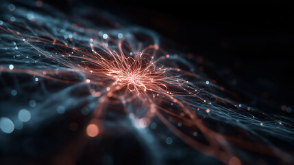 Quantum computing abstract visualization