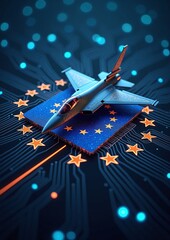 European fighter jet symbolizing rearmament of europe countries and air defense