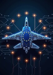 European fighter jet symbolizing rearmament of europe countries and air defense