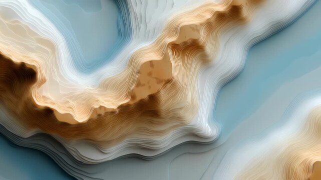 Seamless loop abstract background of topographic map concept