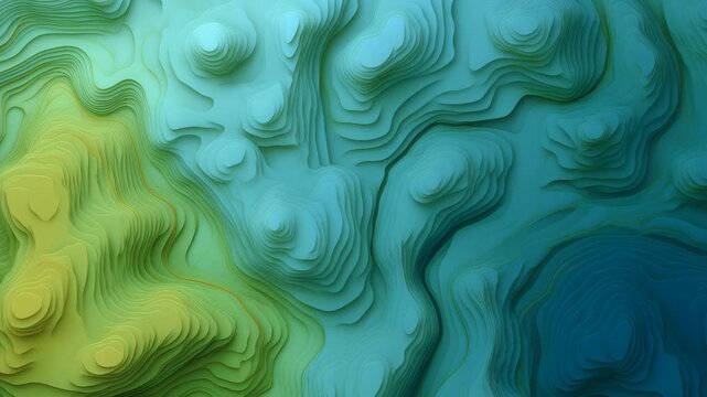 Seamless loop abstract background of topographic map concept