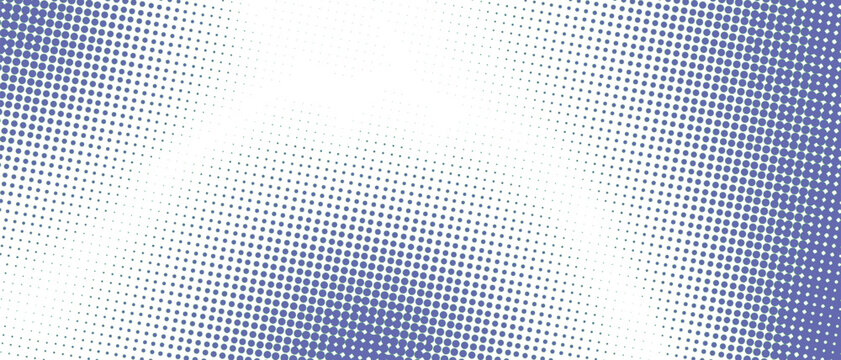 Abstract blue halftone pattern background with white gradient effect