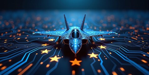 European fighter jet symbolizing rearmament of europe countries and air defense