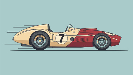 Dynamic Stylized Semi-Truck Illustration on Road. Vibrant Orange and Blue Lorry with Motion Lines. Modern Vector Graphic Design of a Speeding Hauler.